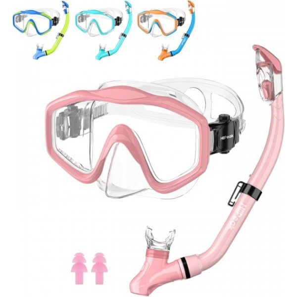 HiiPeak Kids Snorkel Set, Dry Top Snorkel Mask Sno...