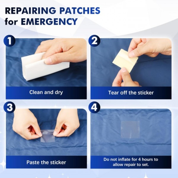 HiiPeak Inflatable Seat Cushion, Lightweight Compact Stadium Seat Pad Camping Air Seat Cushion for Airplane Travel Bleachers Backpacking Hiking Office Car Sports Events Concert (Blue)