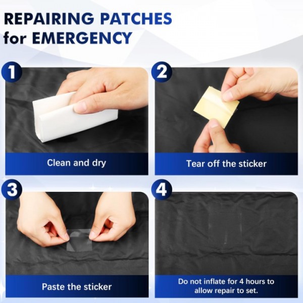 HiiPeak Inflatable Seat Cushion, Lightweight Compact Stadium Seat Pad Camping Air Seat Cushion for Airplane Travel Bleachers Backpacking Hiking Office Car Sports Events Concert (Black)